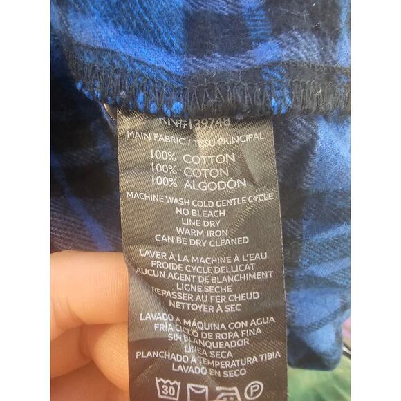 Slate & Stone Men's Flannel Button Down Shirt Long Sleeve Blue Black Size XXL - Picture 4 of 5